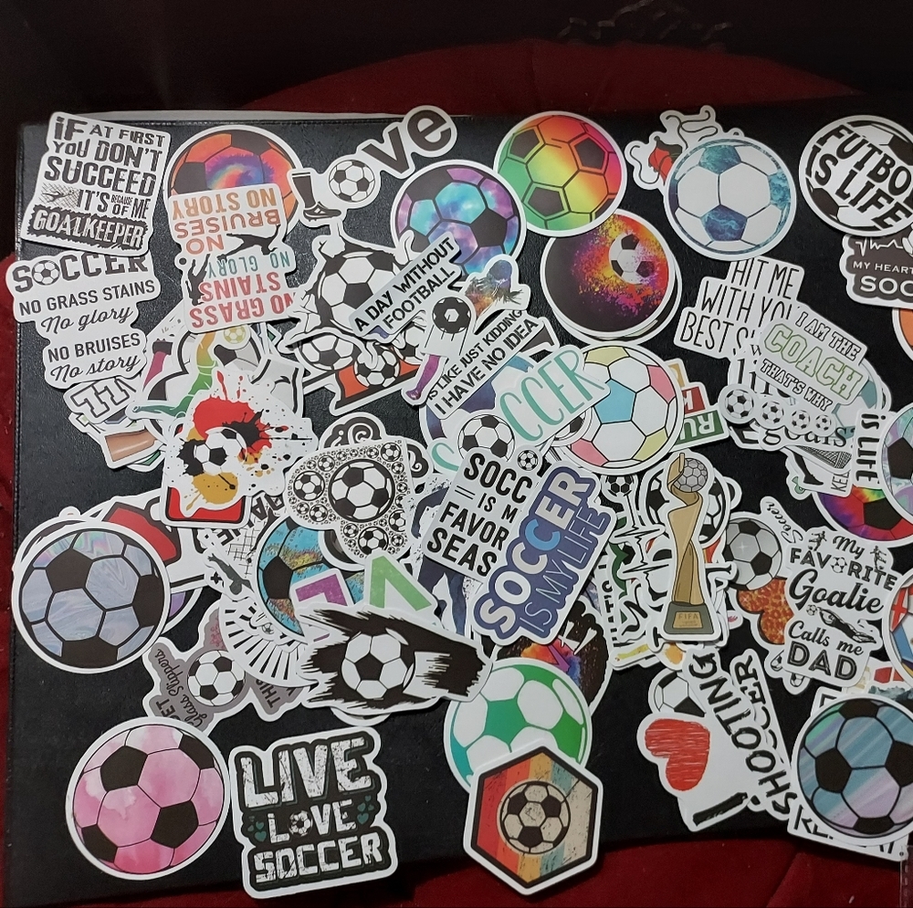25 pcs. Soccer sport Stickers. Random. Scrapbooking, Journaling, Bottle, Laptop